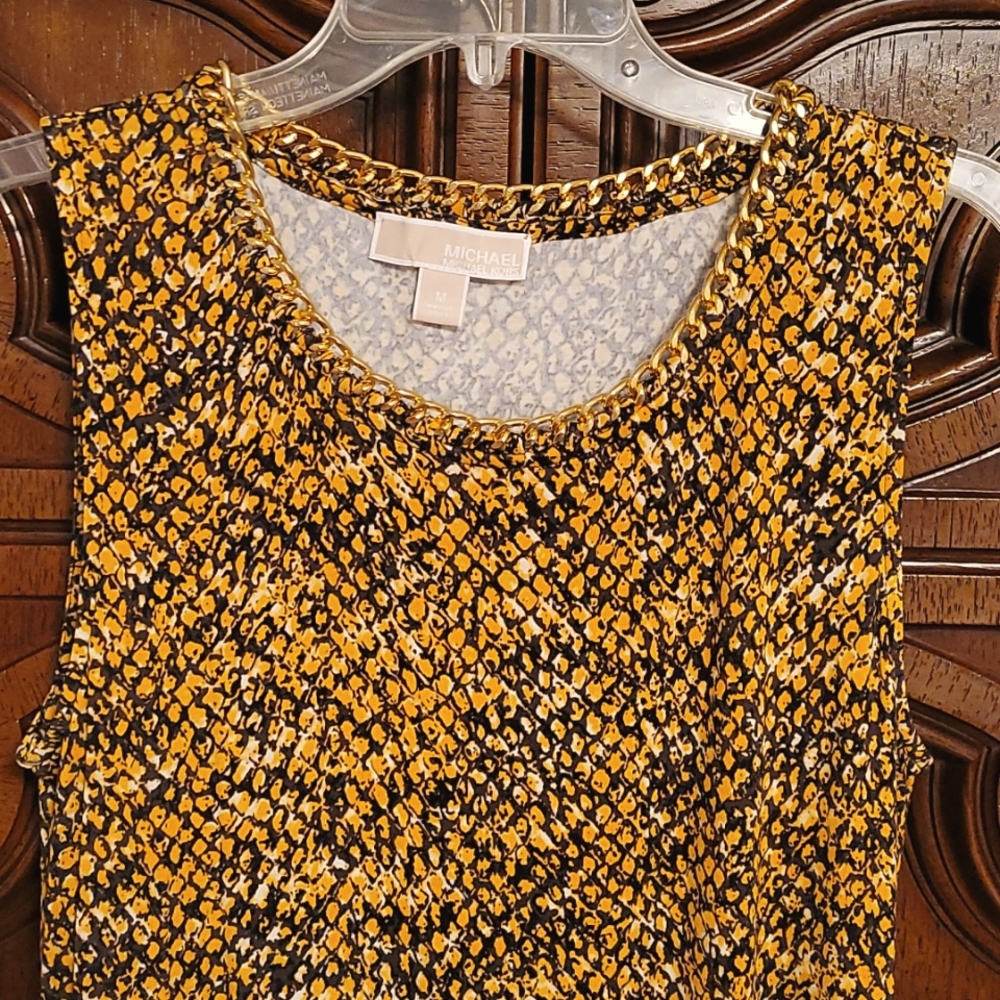 Michael Kors Gold Top Sleeveless Sz M